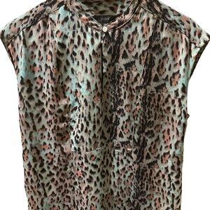 J. Crew Leopard Print Sleeveless Top - Multicolor - Small